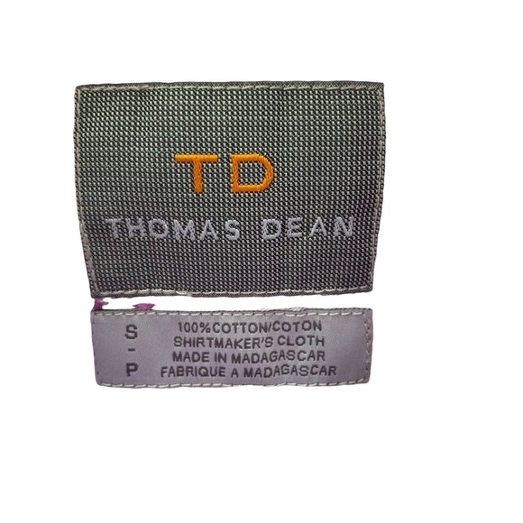 Thomas Dean - Fuschia Gingham Short Sleeve Shirt - Size Small NWOT - Picture 5 of 5